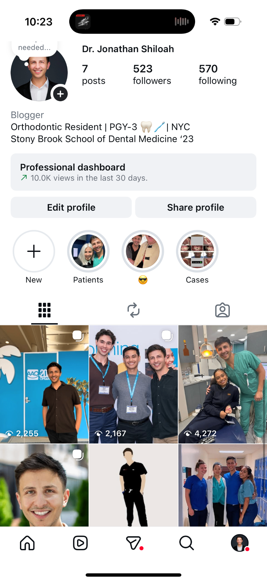 Dr. Jonathan Shiloah's Instagram profile @jonathanshiloahdds